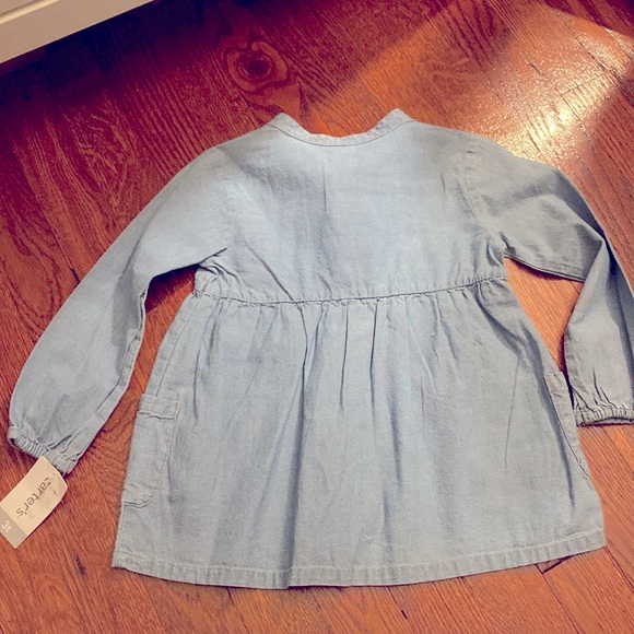 Carters Blue Chambray Shirt Dress Size 4 - Picture 5 of 5